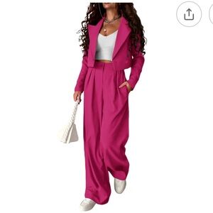 Elegant Pink Women's Pantsuit